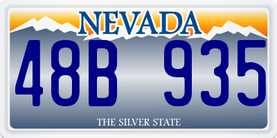 NV license plate 48B935