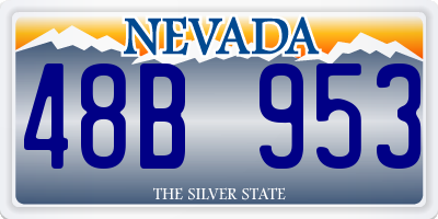 NV license plate 48B953