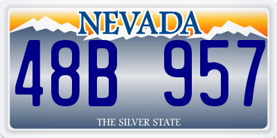 NV license plate 48B957