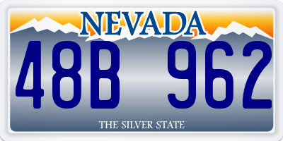 NV license plate 48B962