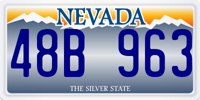 NV license plate 48B963
