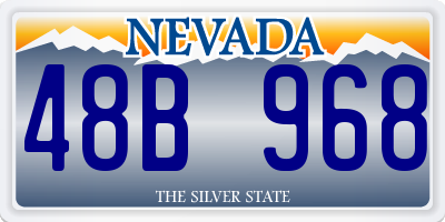 NV license plate 48B968