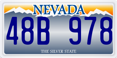 NV license plate 48B978