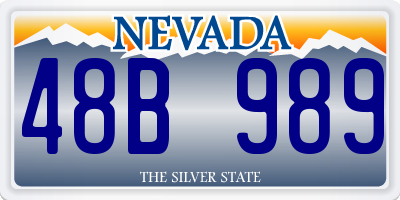 NV license plate 48B989