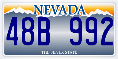NV license plate 48B992