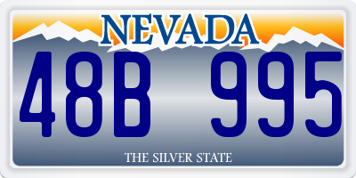 NV license plate 48B995