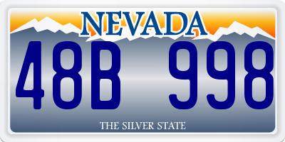 NV license plate 48B998