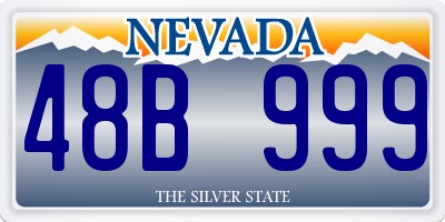 NV license plate 48B999