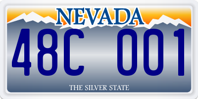 NV license plate 48C001