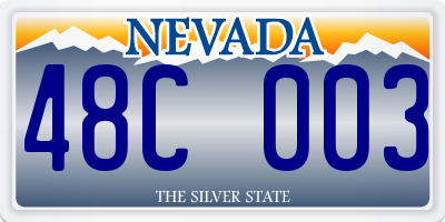 NV license plate 48C003