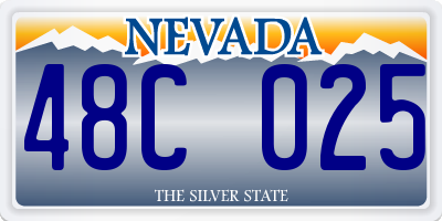 NV license plate 48C025