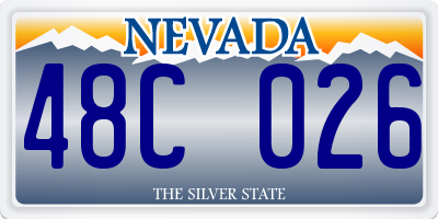 NV license plate 48C026