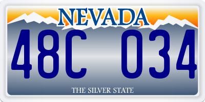 NV license plate 48C034