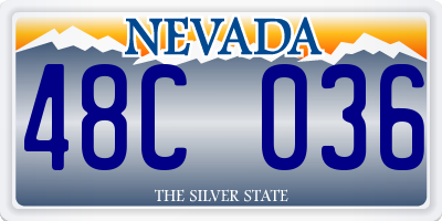 NV license plate 48C036