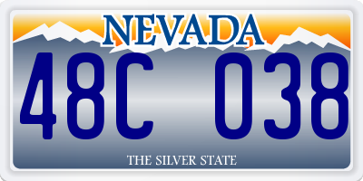 NV license plate 48C038