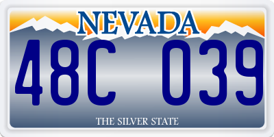 NV license plate 48C039