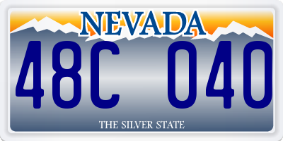 NV license plate 48C040