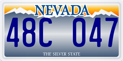 NV license plate 48C047