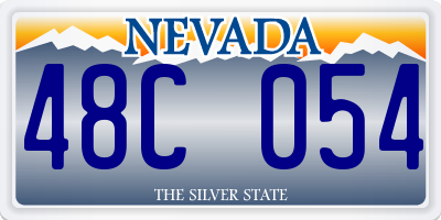 NV license plate 48C054