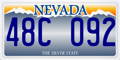 NV license plate 48C092