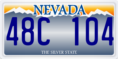 NV license plate 48C104