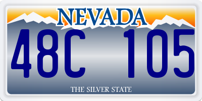 NV license plate 48C105