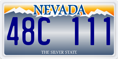 NV license plate 48C111