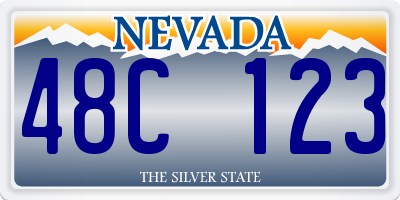 NV license plate 48C123