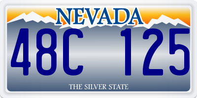 NV license plate 48C125