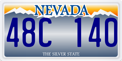 NV license plate 48C140
