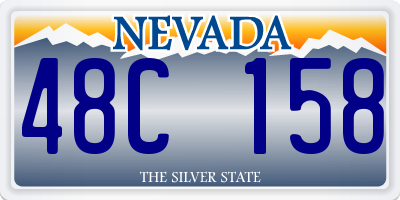 NV license plate 48C158