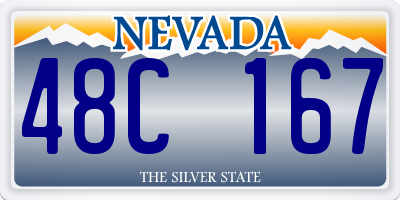 NV license plate 48C167