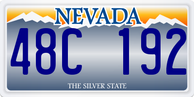 NV license plate 48C192