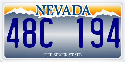 NV license plate 48C194