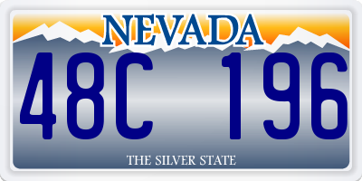 NV license plate 48C196