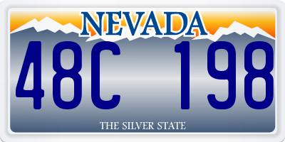 NV license plate 48C198