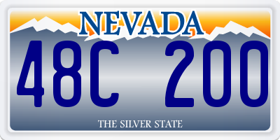 NV license plate 48C200