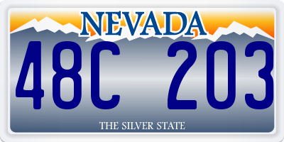 NV license plate 48C203