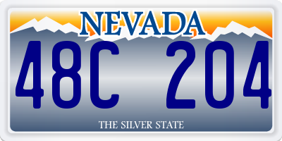 NV license plate 48C204