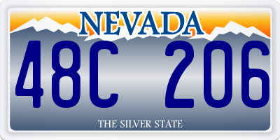 NV license plate 48C206