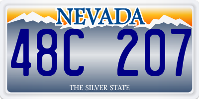 NV license plate 48C207