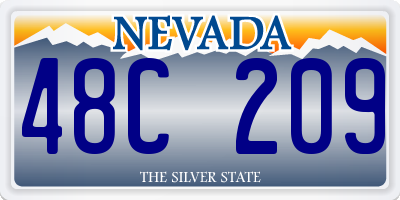 NV license plate 48C209