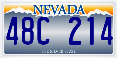 NV license plate 48C214