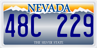 NV license plate 48C229