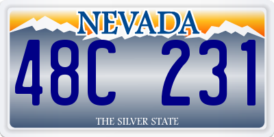 NV license plate 48C231