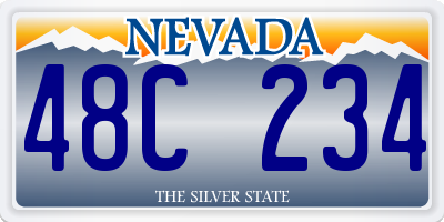NV license plate 48C234