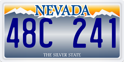 NV license plate 48C241