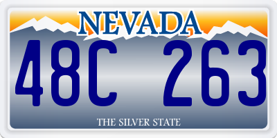 NV license plate 48C263