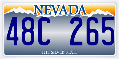 NV license plate 48C265