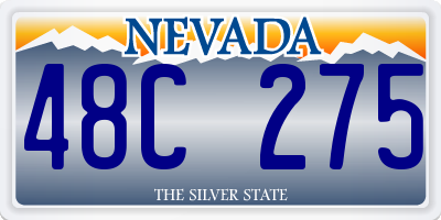 NV license plate 48C275